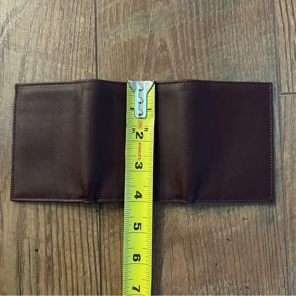 Pierotucci Trifold Leather Wallet Brown